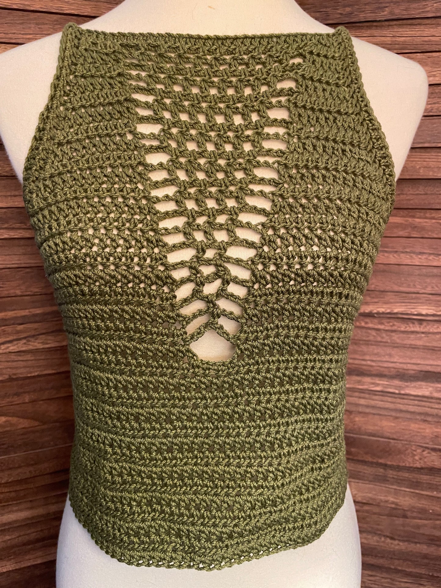 Deep V crop in forest