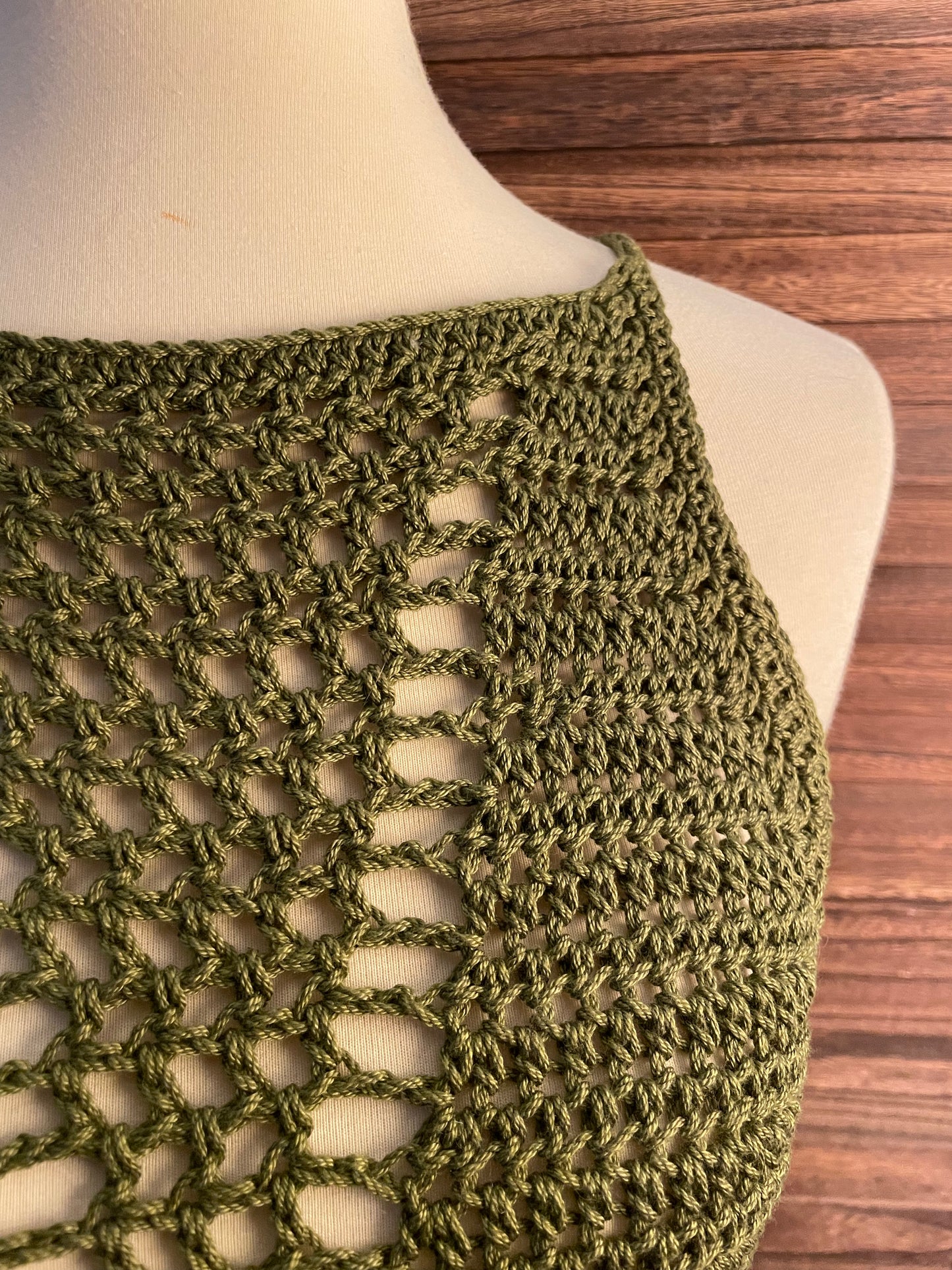 Deep V crop in forest
