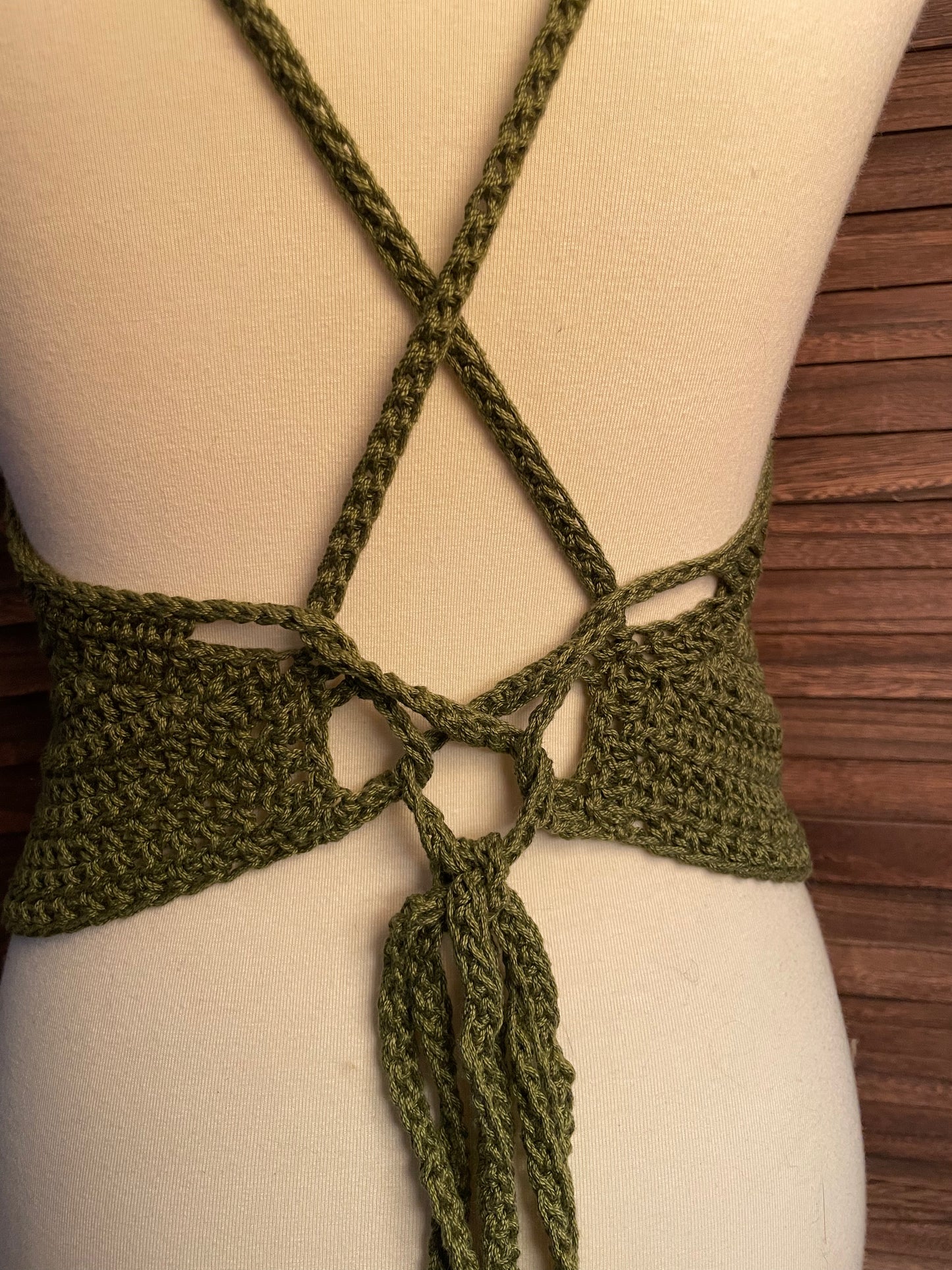 Deep V crop in forest
